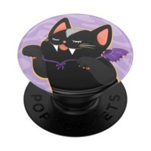 PopSocket PopGrip PopTop Cell Phone Joy Grip Stand Halloween Cat Fang-Tastic NWT